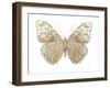 Butterfly in Taupe and Blue-Julia Bosco-Framed Art Print