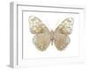 Butterfly in Taupe and Blue-Julia Bosco-Framed Art Print