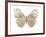 Butterfly in Taupe and Blue-Julia Bosco-Framed Art Print