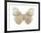 Butterfly in Taupe and Blue-Julia Bosco-Framed Art Print