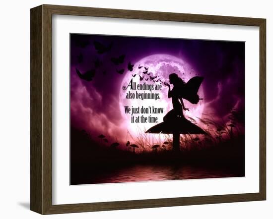 Butterfly Keeper All Endings Are Also Beginnings-Julie Fain-Framed Art Print