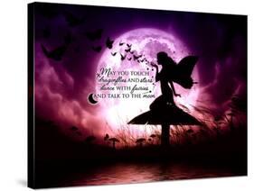 Butterfly Keeper May You Touch Dragonflies Quote-Julie Fain-Stretched Canvas