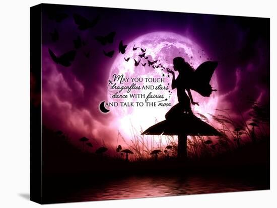 Butterfly Keeper May You Touch Dragonflies Quote-Julie Fain-Stretched Canvas