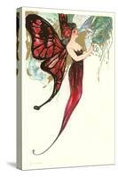Butterfly Lady,Art Nouveau-null-Stretched Canvas