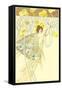 Butterfly Lady Hanging on Filigreed Flowers-null-Framed Stretched Canvas