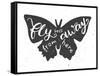 Butterfly Lettering Poster-zapolzun-Framed Stretched Canvas
