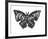 Butterfly Lettering Poster-zapolzun-Framed Art Print