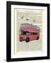 Butterfly London Bus-Marion Mcconaghie-Framed Giclee Print