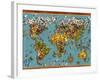 Butterfly Map (Variant 1)-Garry Walton-Framed Art Print