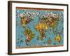 Butterfly Map (Variant 1)-Garry Walton-Framed Art Print