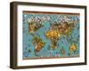 Butterfly Map (Variant 1)-Garry Walton-Framed Art Print