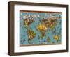 Butterfly Map (Variant 1)-Garry Walton-Framed Art Print