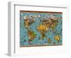 Butterfly Map (Variant 1)-Garry Walton-Framed Art Print