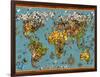 Butterfly Map (Variant 1)-Garry Walton-Framed Art Print