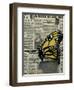 Butterfly On My Newspaper-Cherie Roe Dirksen-Framed Premium Giclee Print