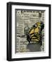 Butterfly On My Newspaper-Cherie Roe Dirksen-Framed Premium Giclee Print