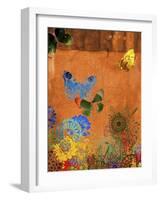 Butterfly Panorama Triptych I-Sisa Jasper-Framed Art Print