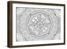 Butterfly Party Mandala-Hello Angel-Framed Giclee Print