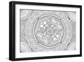 Butterfly Party Mandala-Hello Angel-Framed Giclee Print