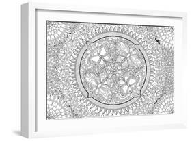 Butterfly Party Mandala-Hello Angel-Framed Giclee Print