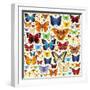 Butterfly Pattern-OlgaChernyak-Framed Art Print