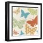 Butterfly Patterns I-June Erica Vess-Framed Art Print