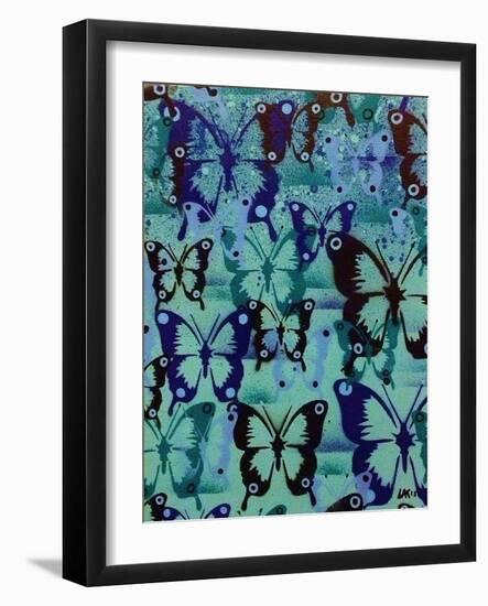 Butterfly Patterns-Abstract Graffiti-Framed Giclee Print