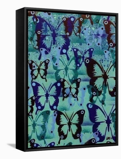 Butterfly Patterns-Abstract Graffiti-Framed Stretched Canvas