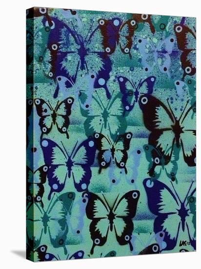 Butterfly Patterns-Abstract Graffiti-Stretched Canvas