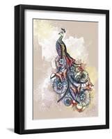 Butterfly Peacock-The Tangled Peacock-Framed Giclee Print