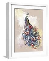 Butterfly Peacock-The Tangled Peacock-Framed Giclee Print