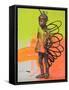 Butterfly people-Aaron Bevan-Bailey-Framed Stretched Canvas