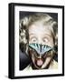 Butterfly Perched on Girl's Nose-null-Framed Photographic Print