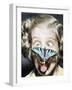 Butterfly Perched on Girl's Nose-null-Framed Photographic Print