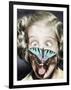 Butterfly Perched on Girl's Nose-null-Framed Photographic Print