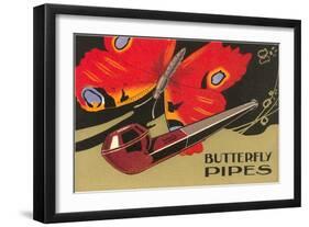 Butterfly Pipes-null-Framed Art Print