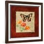 Butterfly & Poppies-Gregory Gorham-Framed Art Print