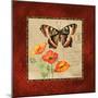 Butterfly & Poppies-Gregory Gorham-Mounted Premium Giclee Print