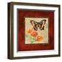 Butterfly & Poppies-Gregory Gorham-Framed Art Print