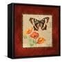 Butterfly & Poppies-Gregory Gorham-Framed Stretched Canvas