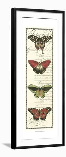 Butterfly Prose Panel I-null-Framed Art Print