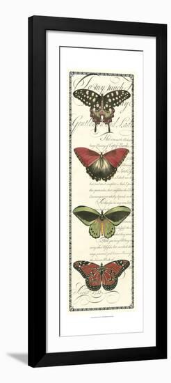 Butterfly Prose Panel I-null-Framed Art Print