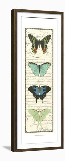 Butterfly Prose Panel II-null-Framed Premium Giclee Print
