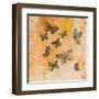 Butterfly Silhouettes II-Silvia Vassileva-Framed Art Print