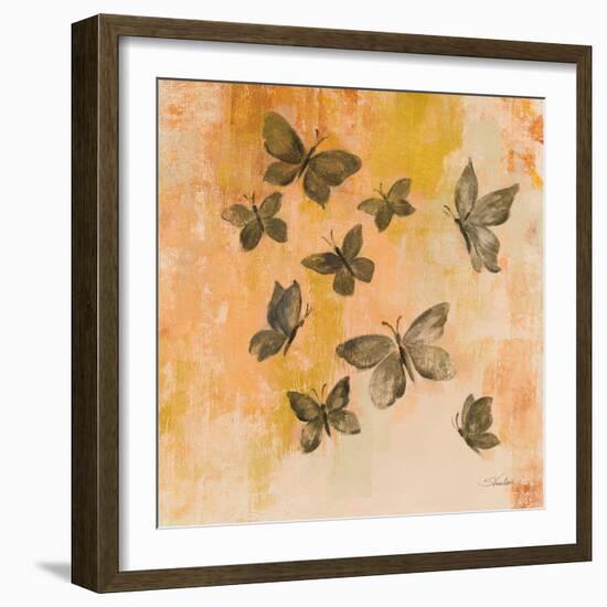 Butterfly Silhouettes II-Silvia Vassileva-Framed Art Print