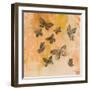 Butterfly Silhouettes II-Silvia Vassileva-Framed Art Print