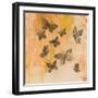 Butterfly Silhouettes II-Silvia Vassileva-Framed Art Print