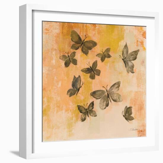 Butterfly Silhouettes II-Silvia Vassileva-Framed Art Print