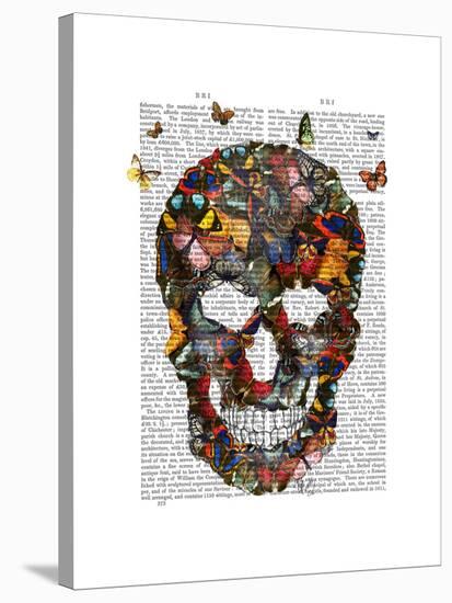 Butterfly Skull-Fab Funky-Stretched Canvas