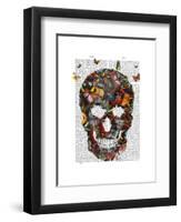 Butterfly Skull-Fab Funky-Framed Art Print